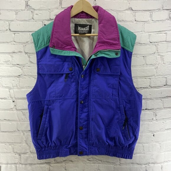 Marker Other - Marker Vest Sz L Vintage 90’s Cold Weather Color Block Purple
